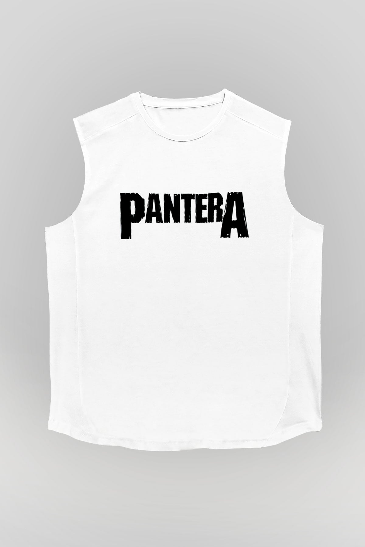 Pantera Beyaz Unisex Kolsuz Tişört