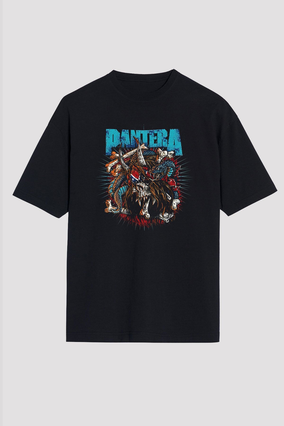 Pantera Siyah Unisex Oversize Tişört T-Shirt