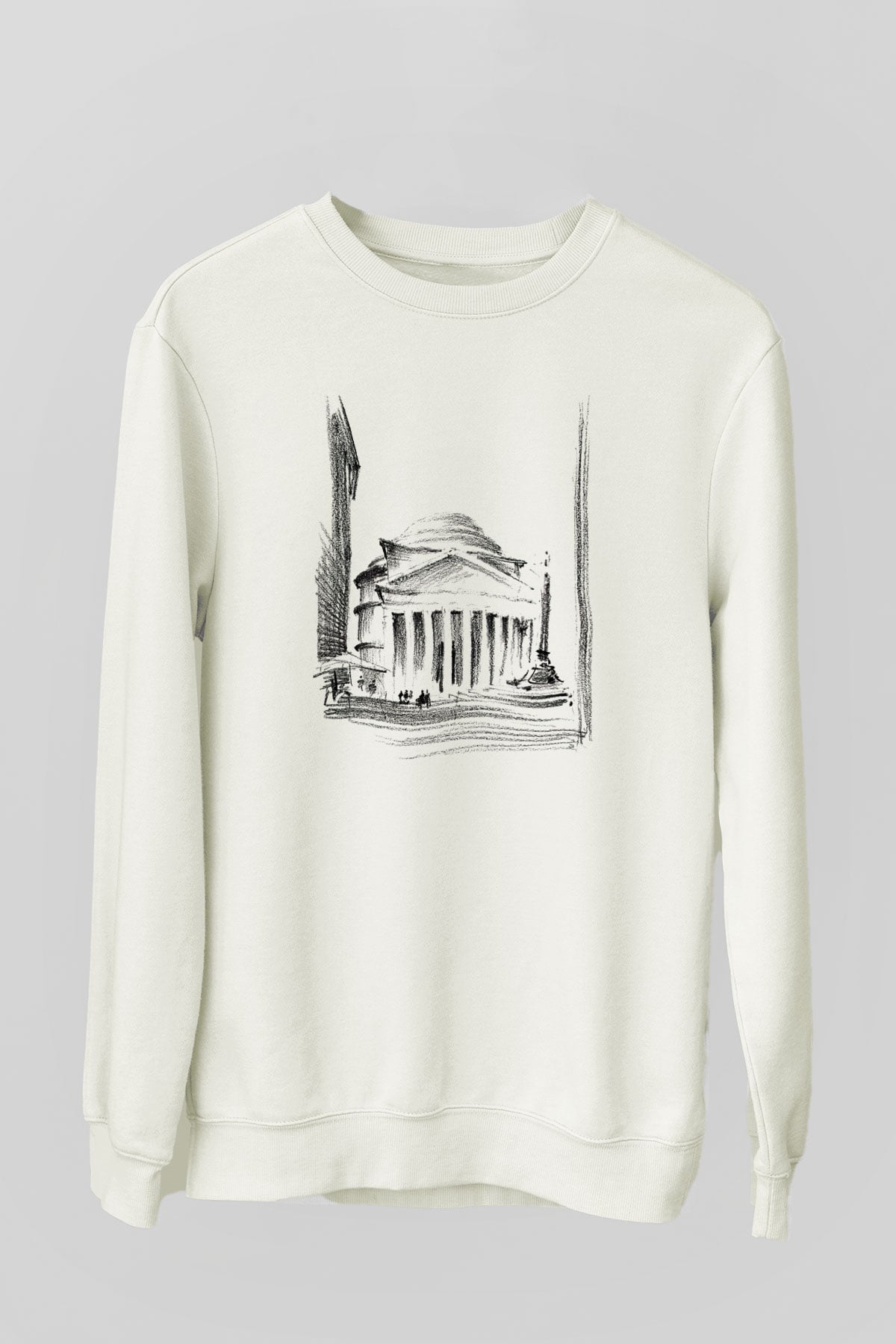 Pantheon Beyaz Unisex Sweatshirt