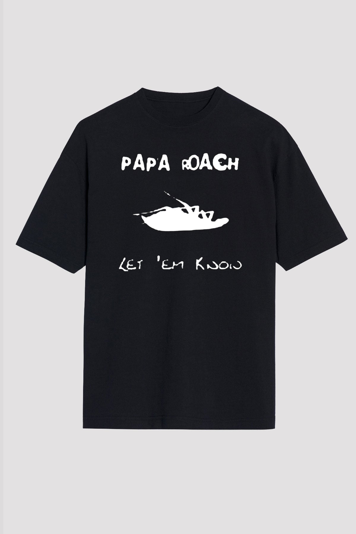 Papa Roach Siyah Unisex Oversize Tişört T-Shirt