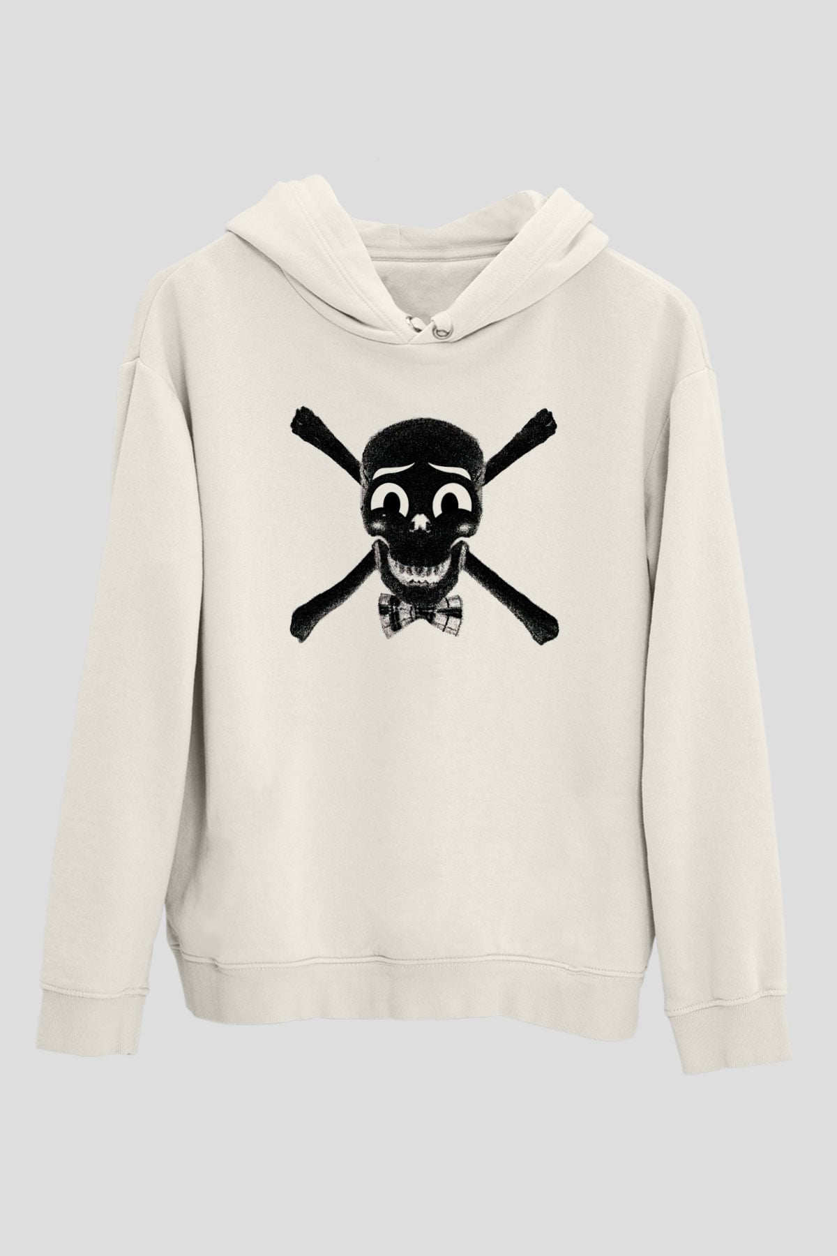 Papyonlu Kuru KafaBeyaz  Unisex Hoodie