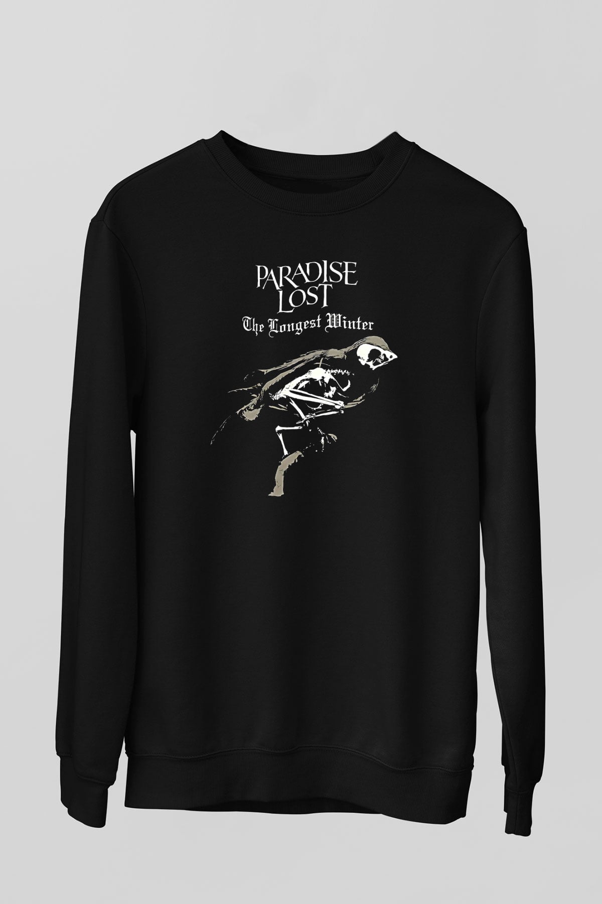 Paradise Lost Baskılı Unisex Siyah Sweatshirt