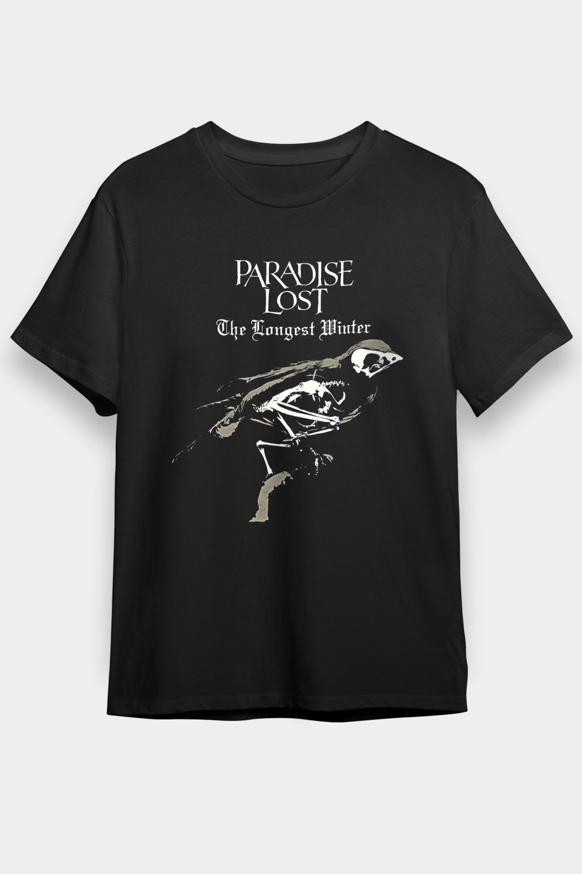 Paradise Lost Baskılı Unisex Siyah Tişört - Tshirt