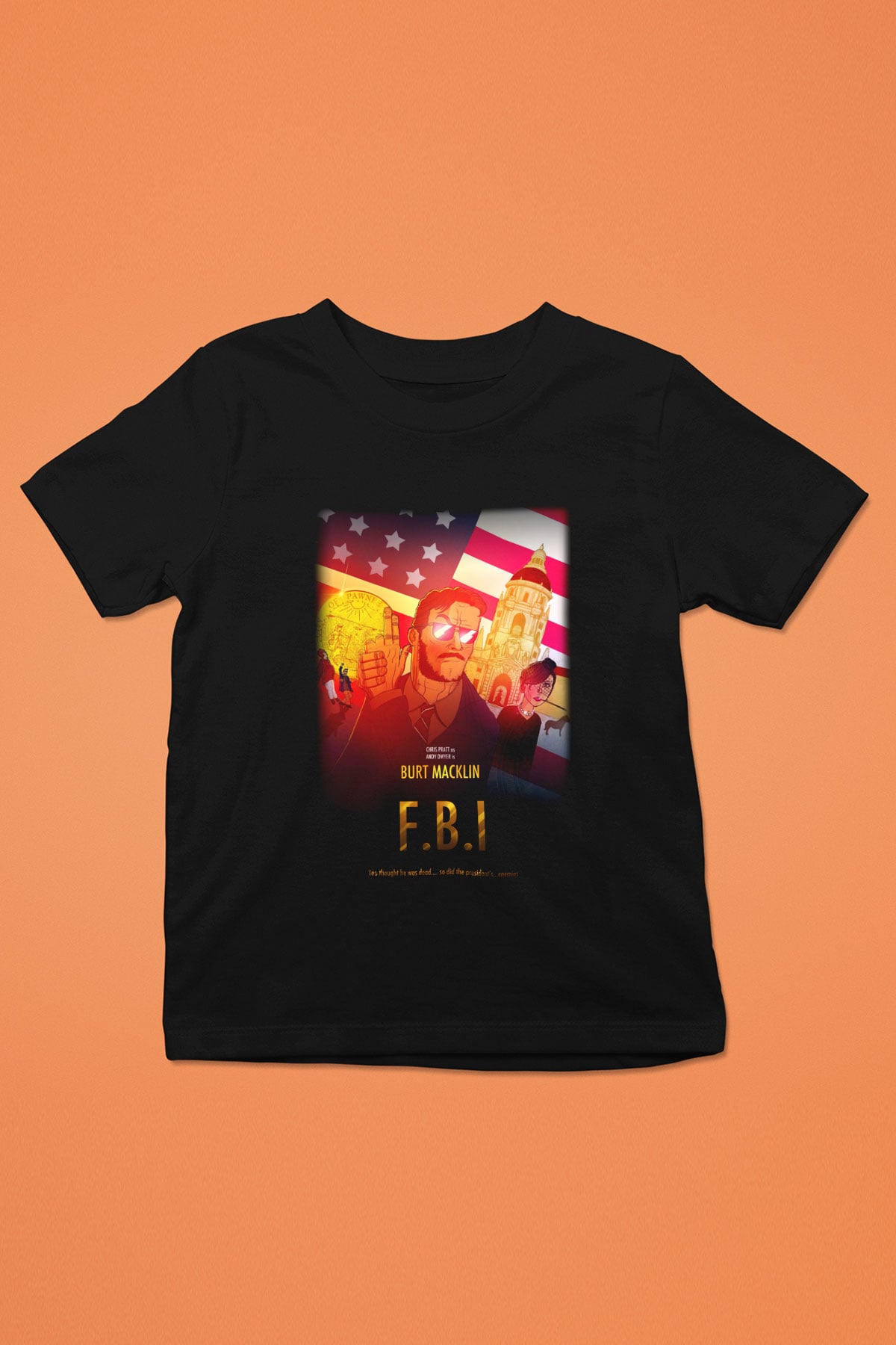 Parks and Recreation Baskılı Siyah Unisex Çocuk Tişört