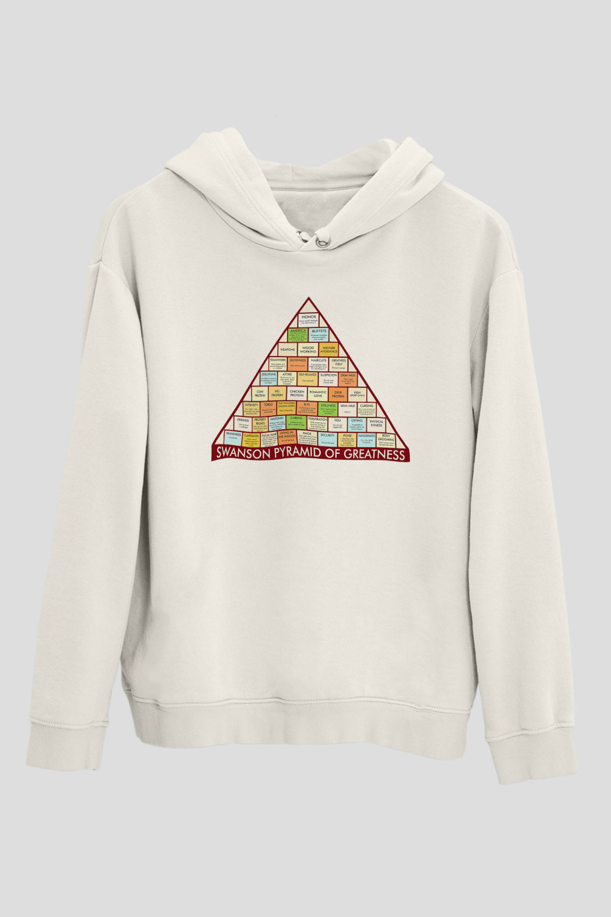Parks and Recreation Beyaz Unisex Kapşonlu Sweatshirt