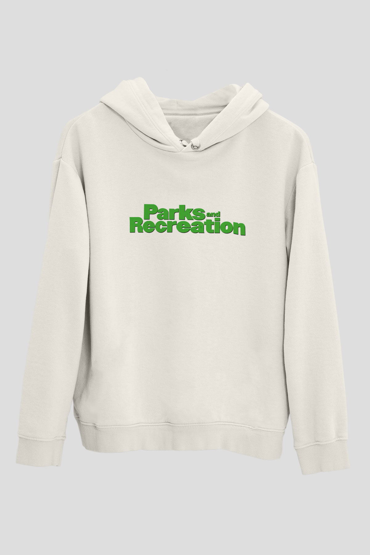 Parks and Recreation Beyaz Unisex Kapşonlu Sweatshirt