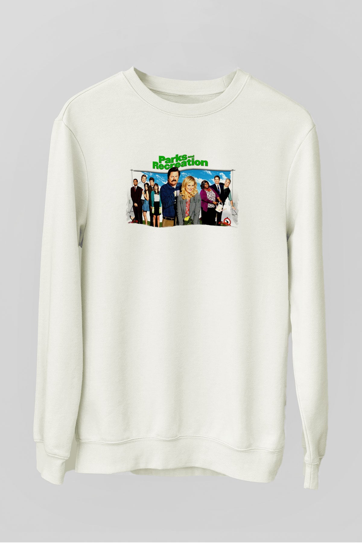 Parks and Recreation Beyaz Unisex  Sweatshirt