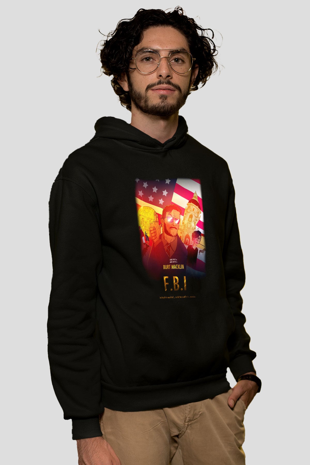 Parks and Recreation Siyah Unisex Kapüşonlu Sweatshirt