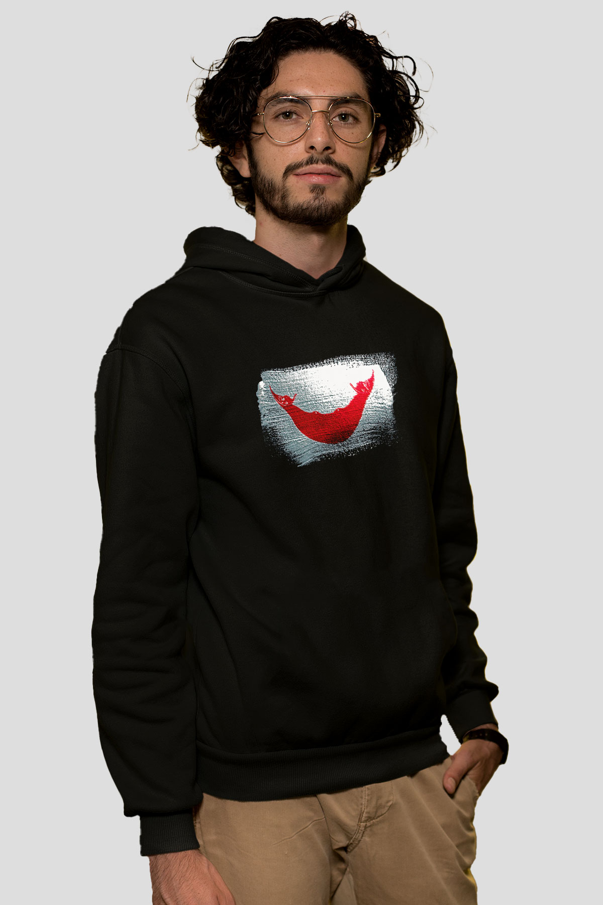 Paskalya Adası - Easter İsland Bayrağı Baskılı Unisex Siyah Kapüşonlu Sweatshirt