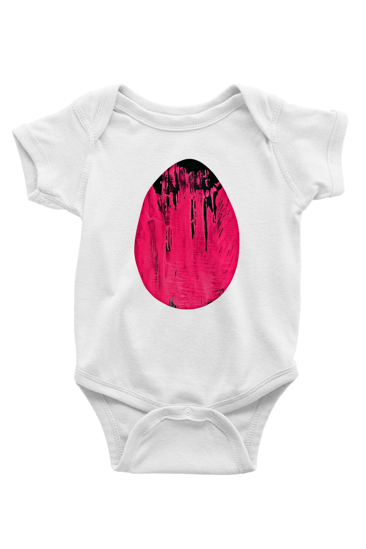 Paskalya Baskılı Beyaz Unisex Bebek Body - Zıbın