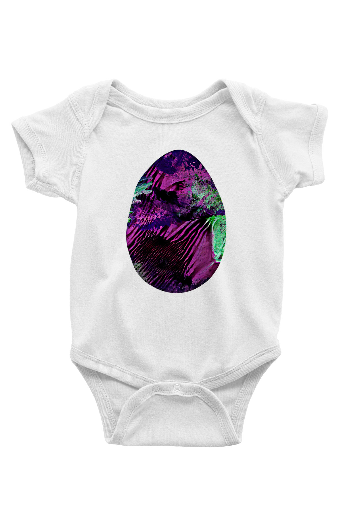 Paskalya Baskılı Beyaz Unisex Bebek Body - Zıbın