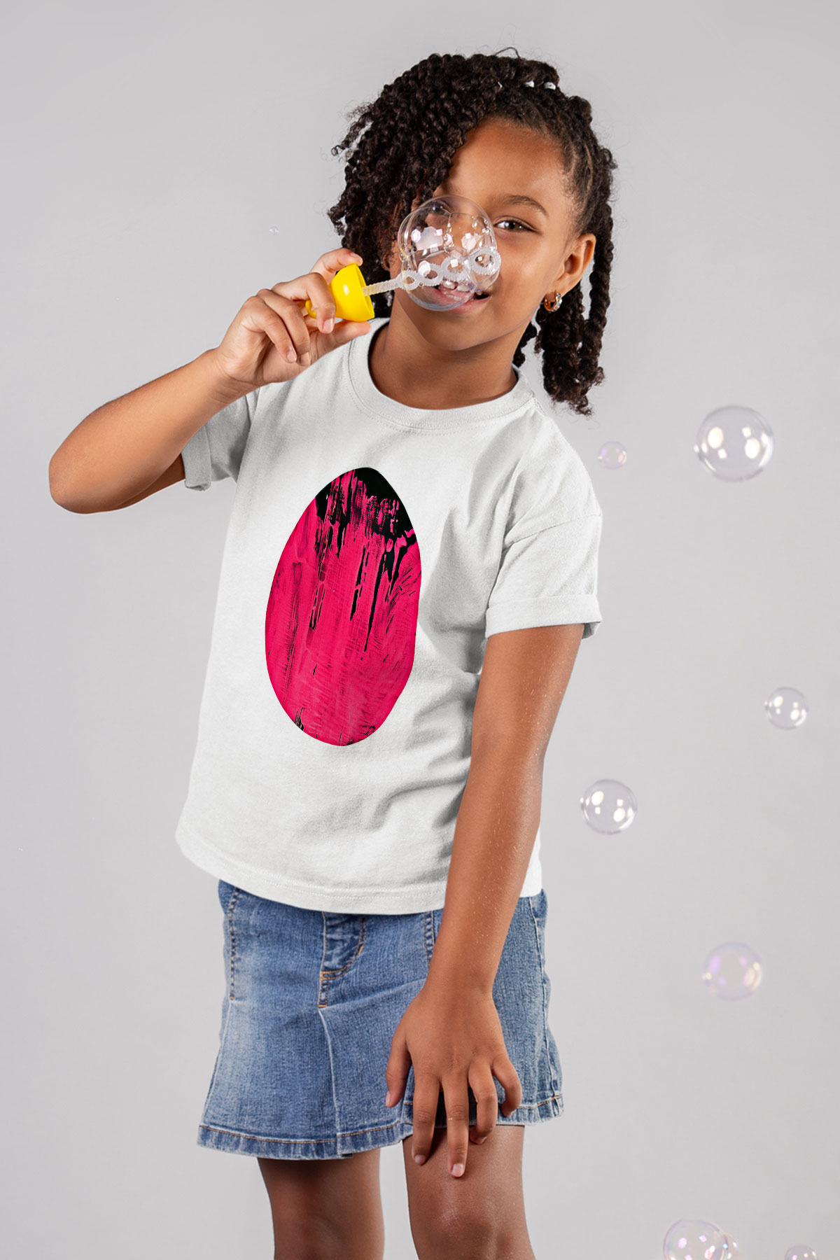 Paskalya Baskılı Beyaz Unisex Beyaz Çocuk Tişört - Tshirt