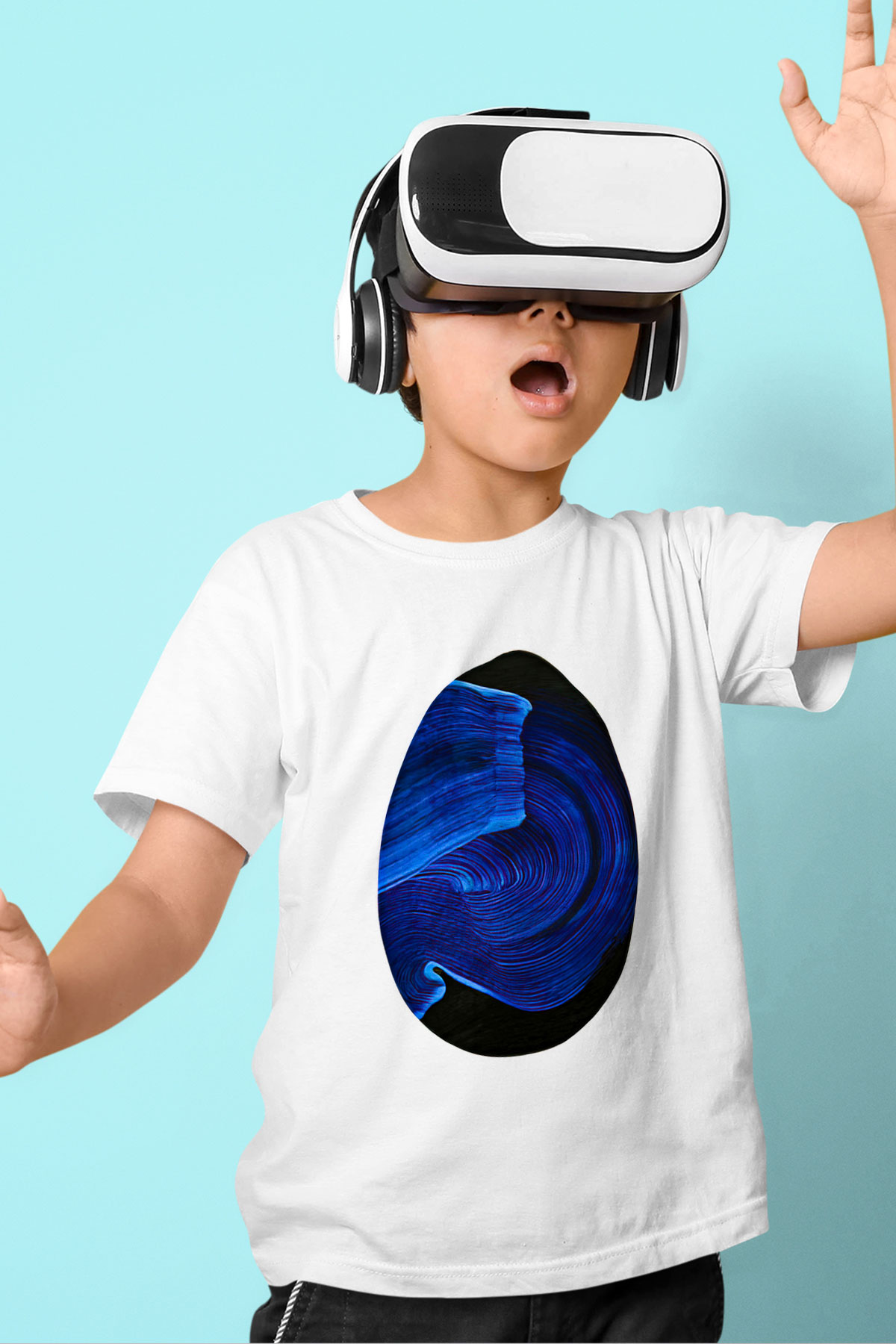 Paskalya Baskılı Beyaz Unisex Beyaz Çocuk Tişört - Tshirt