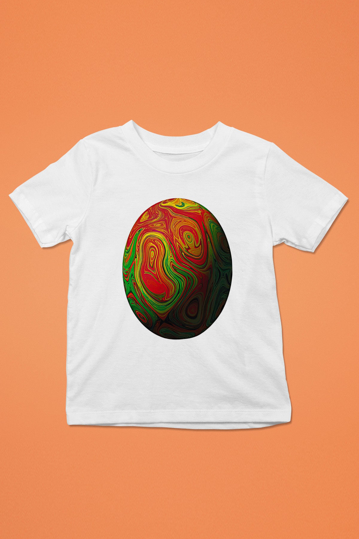 Paskalya Baskılı Beyaz Unisex Beyaz Çocuk Tişört - Tshirt