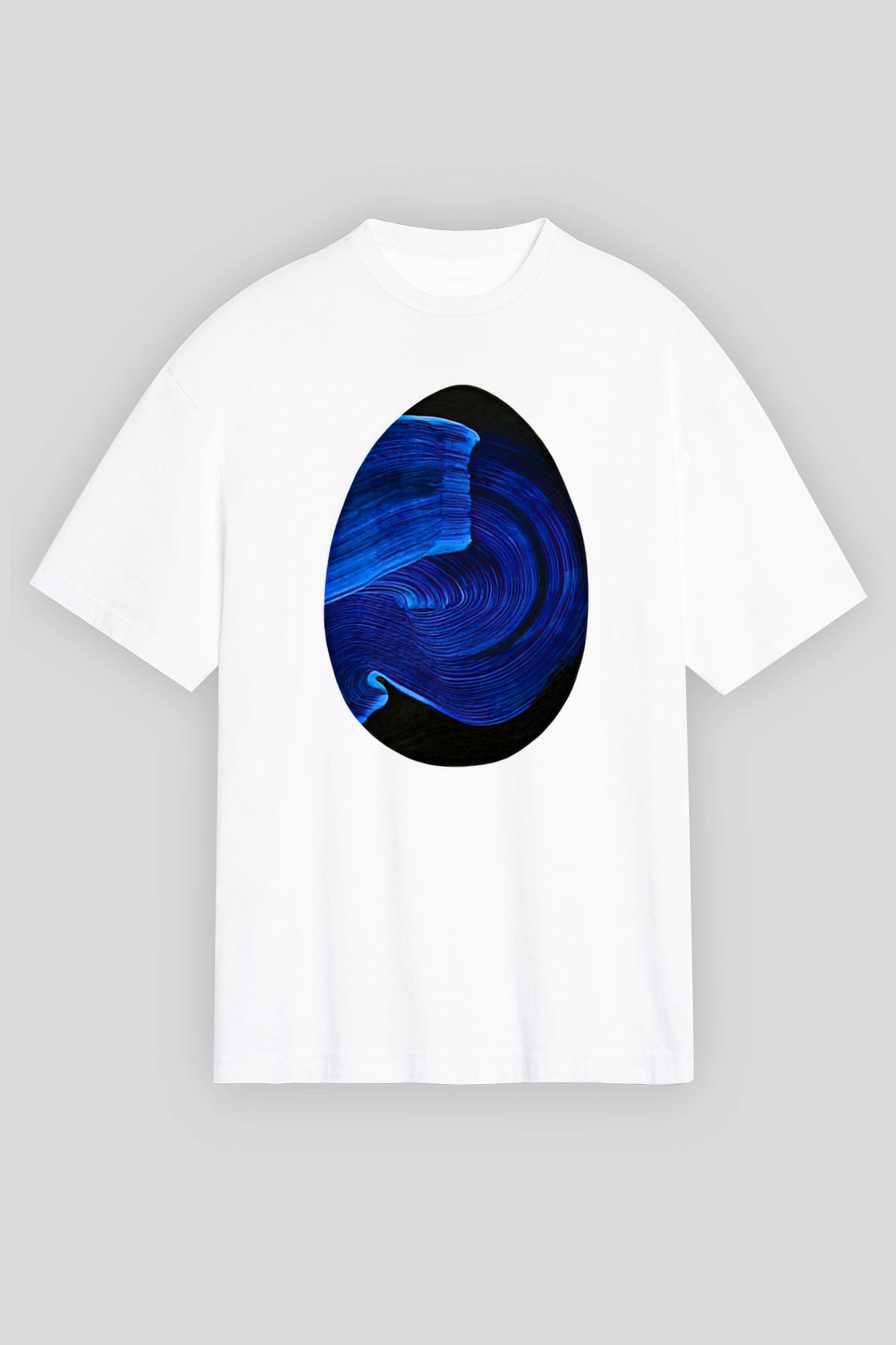Paskalya Baskılı Beyaz Unisex Oversize Tişört - Tshirt