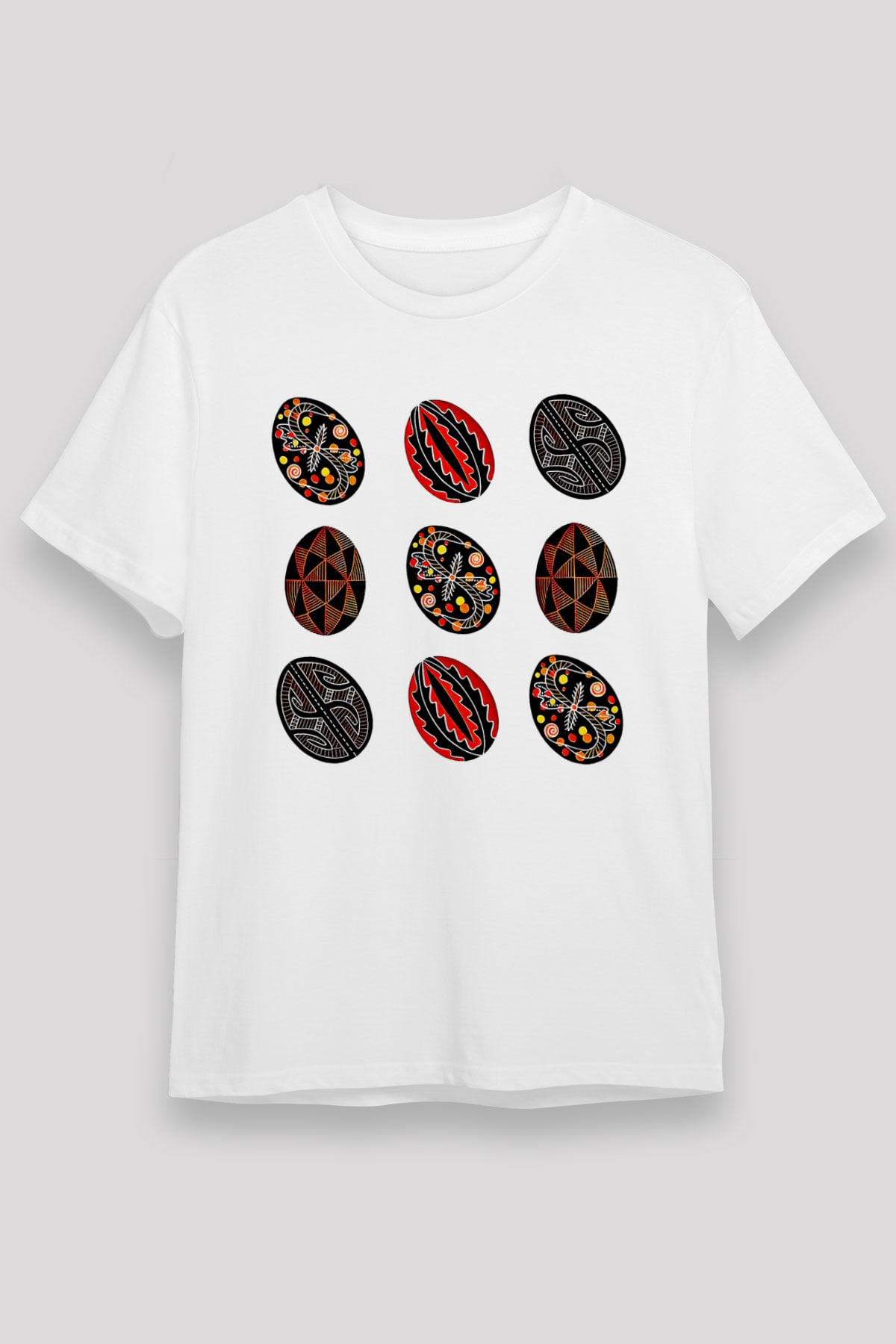 Paskalya Baskılı Unisex Beyaz Tişört - Tshirt