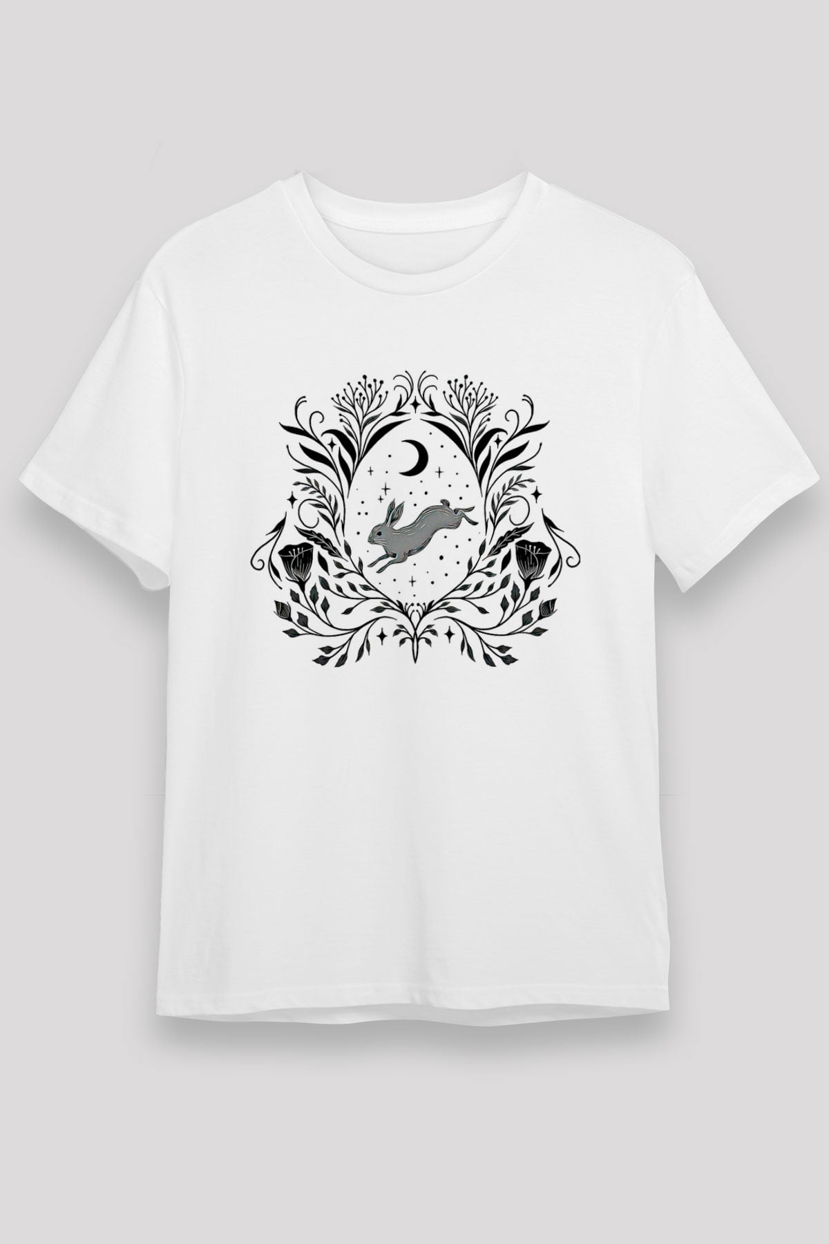 Paskalya Baskılı Unisex Beyaz Tişört - Tshirt