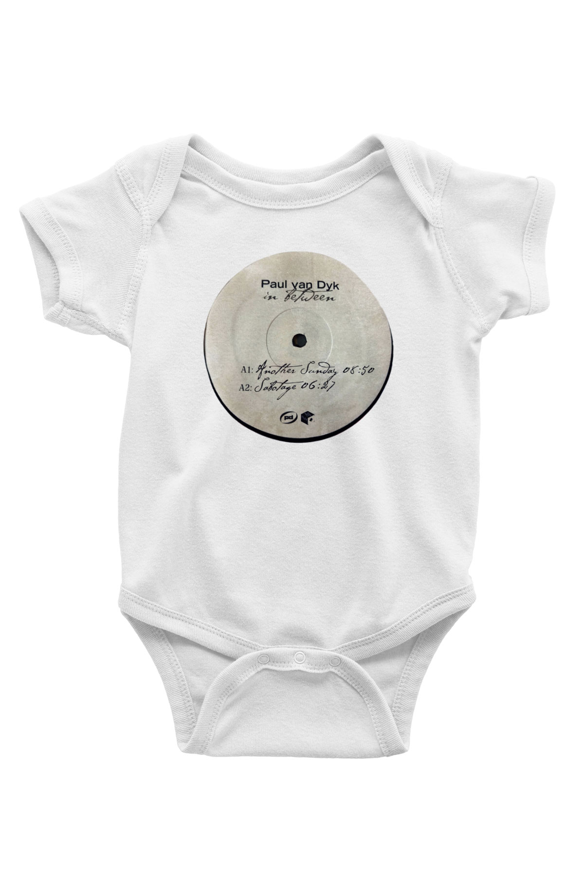 Paul Van Dyk Baskılı Beyaz Unisex Bebek Body - Zıbın