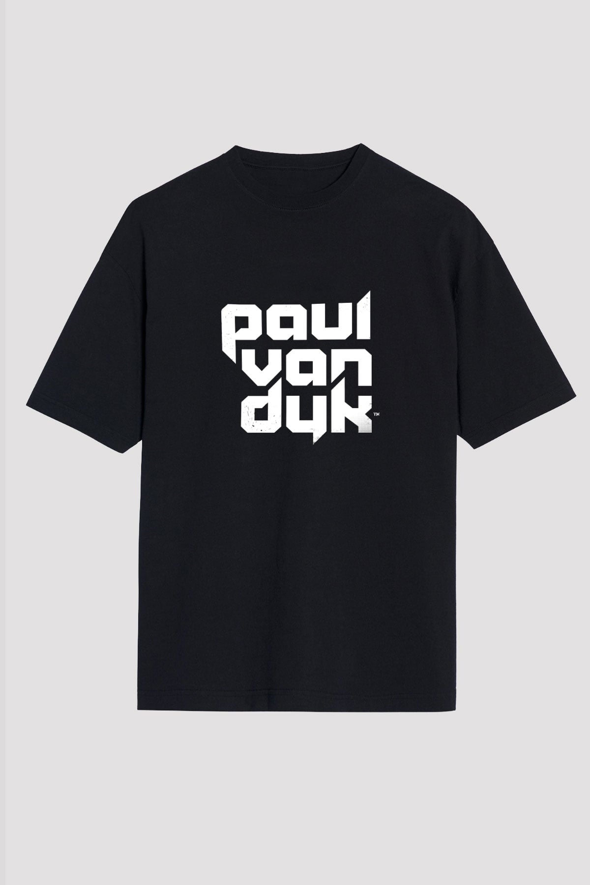 Paul Van Dyk Baskılı Unisex Oversize Siyah Tişört