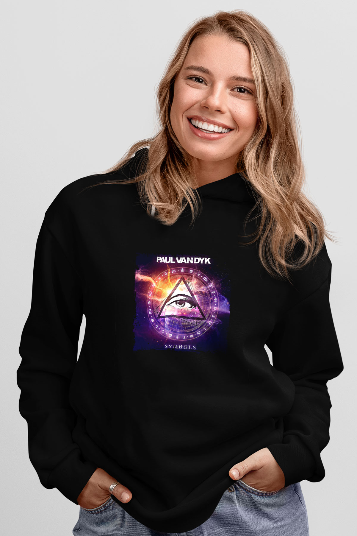 Paul Van Dyk Baskılı Unisex Siyah Hoodie
