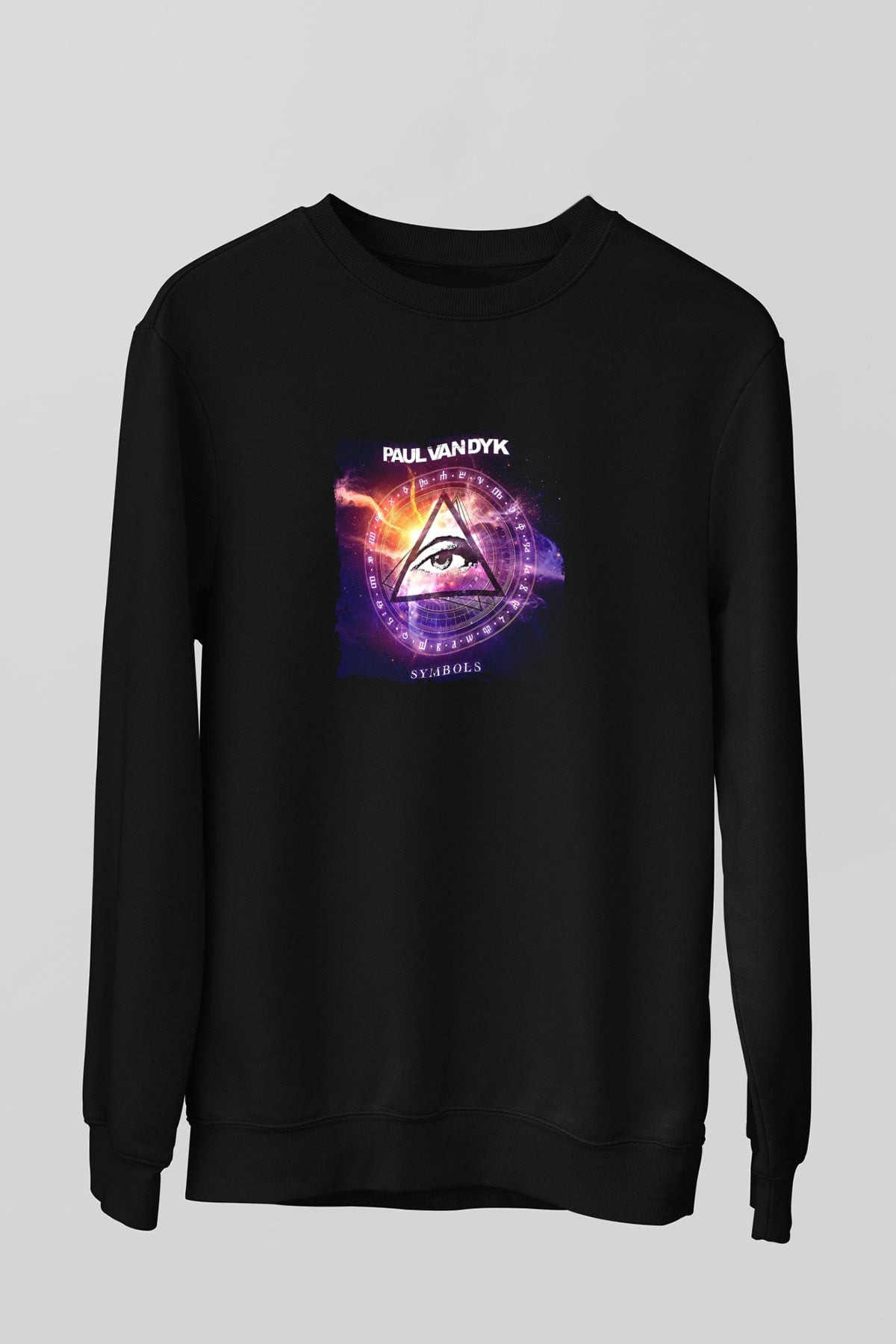Paul Van Dyk Baskılı Unisex Siyah Sweatshirt