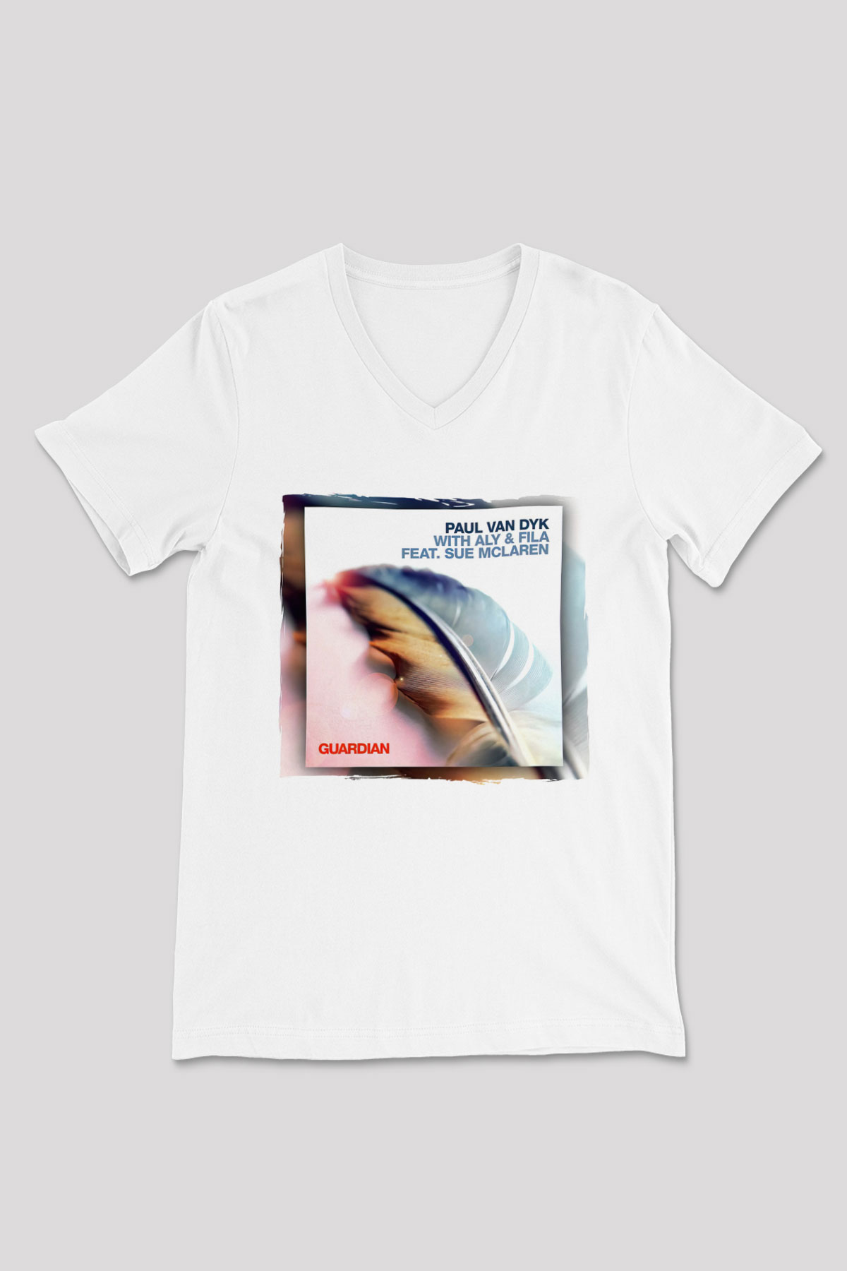 Paul Van Dyk Beyaz Unisex V Yaka Tişört