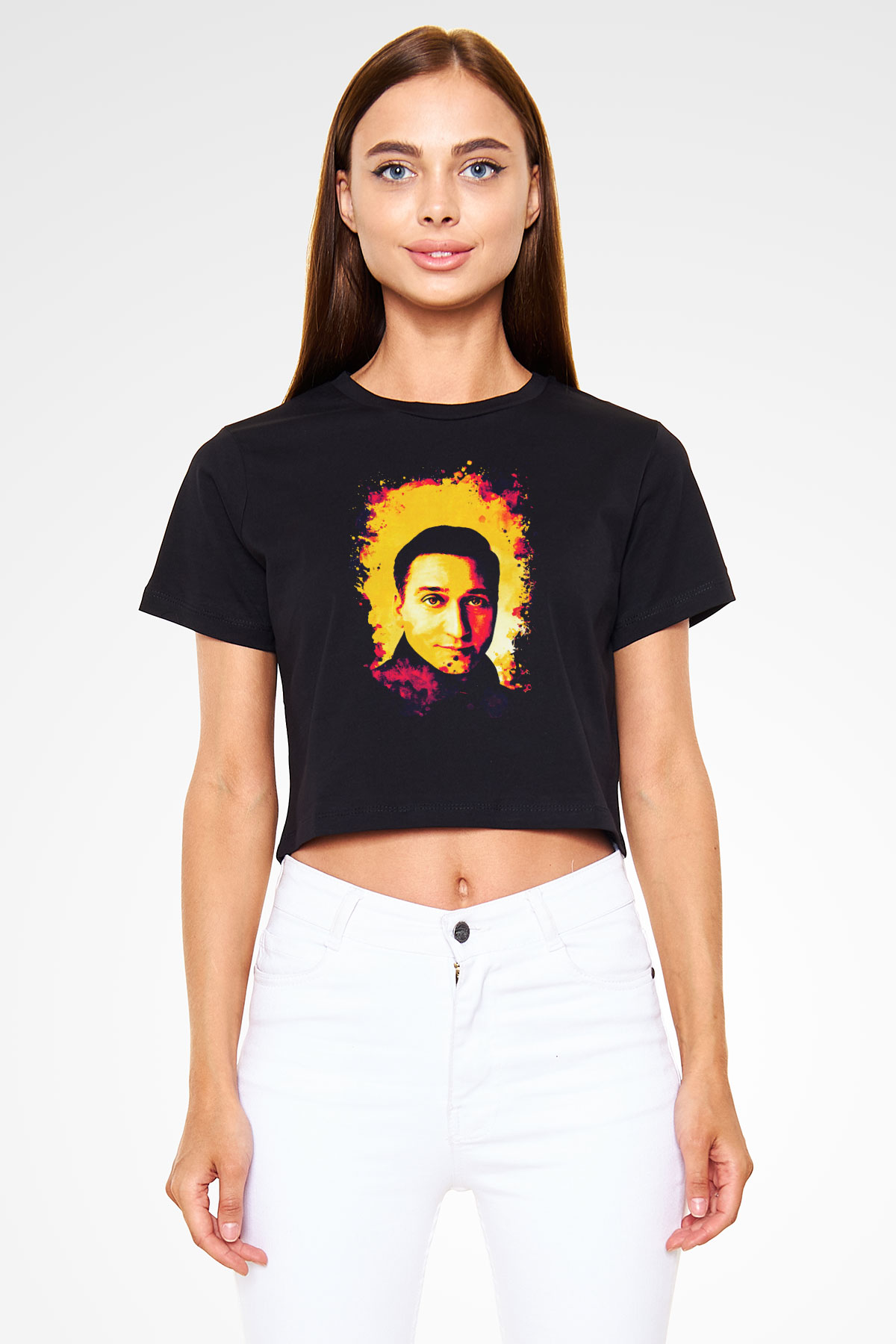 Paul Van Dyk Siyah  Crop Top Tişört