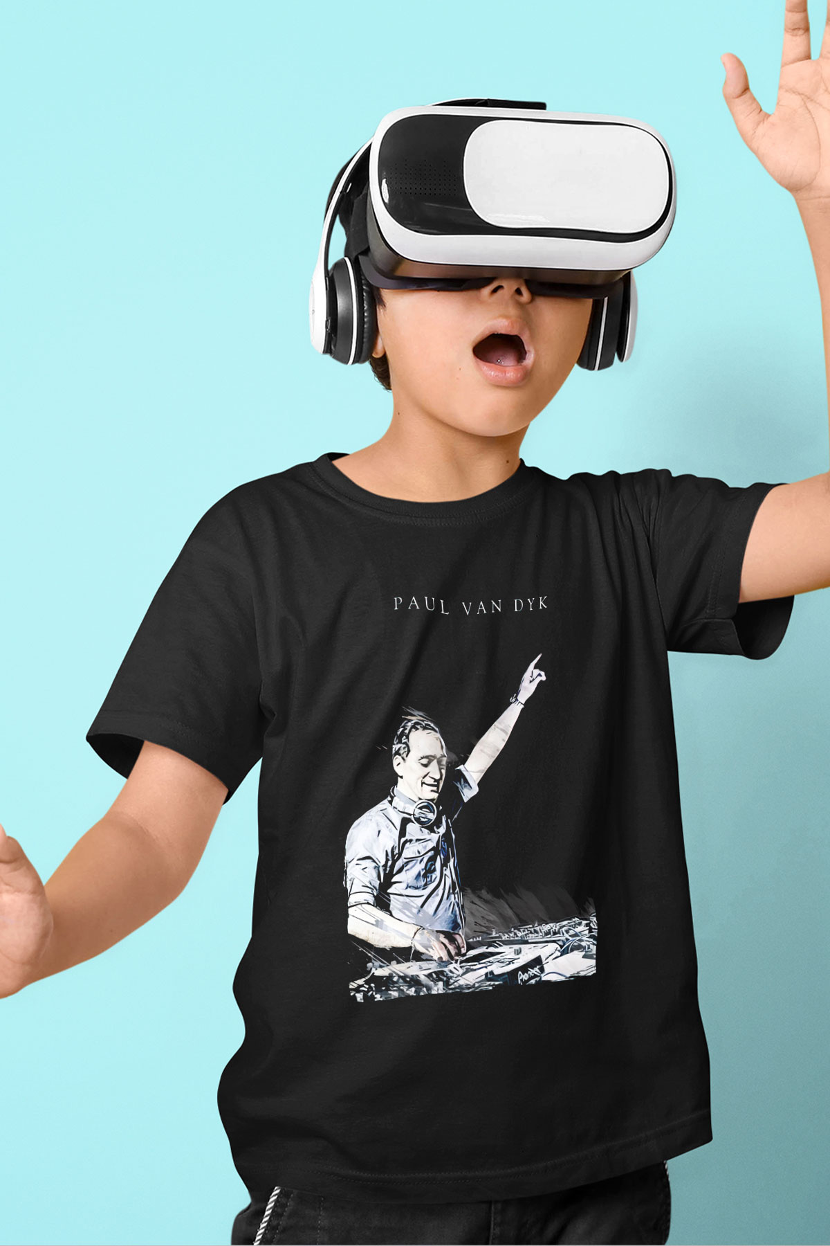 Paul Van Dyk Siyah Unisex Çocuk Tişört