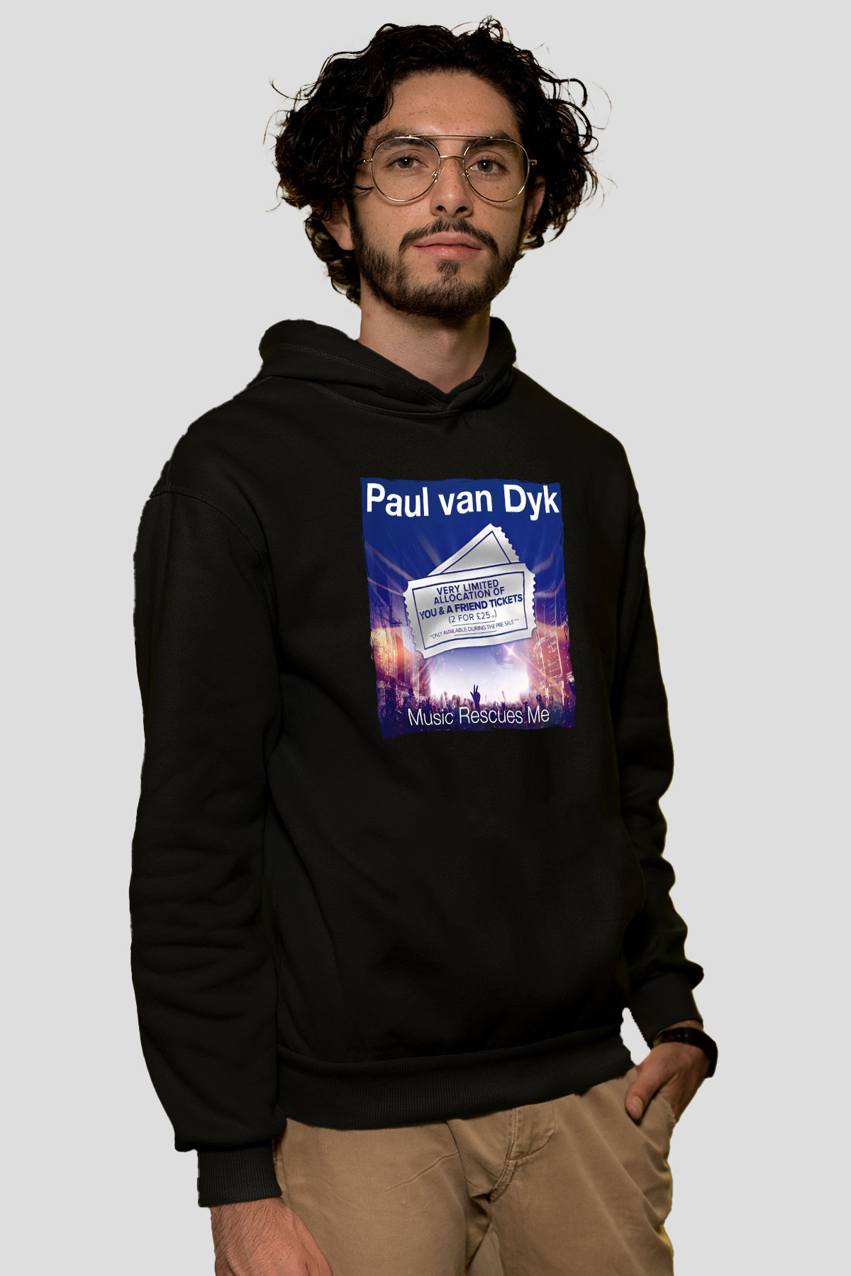 Paul Van Dyk Siyah Unisex Kapüşonlu Sweatshirt