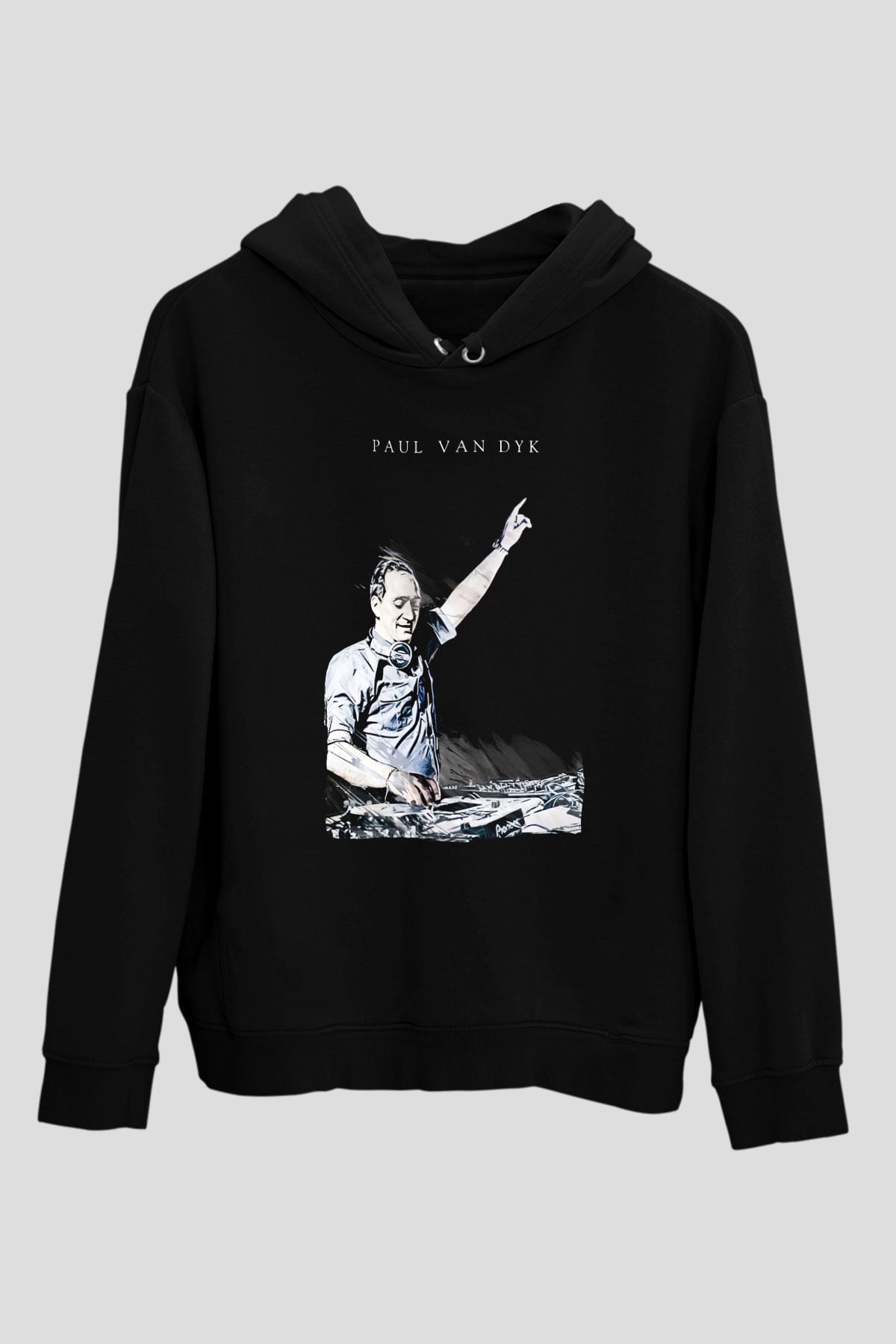 Paul Van Dyk Siyah Unisex Kapüşonlu Sweatshirt