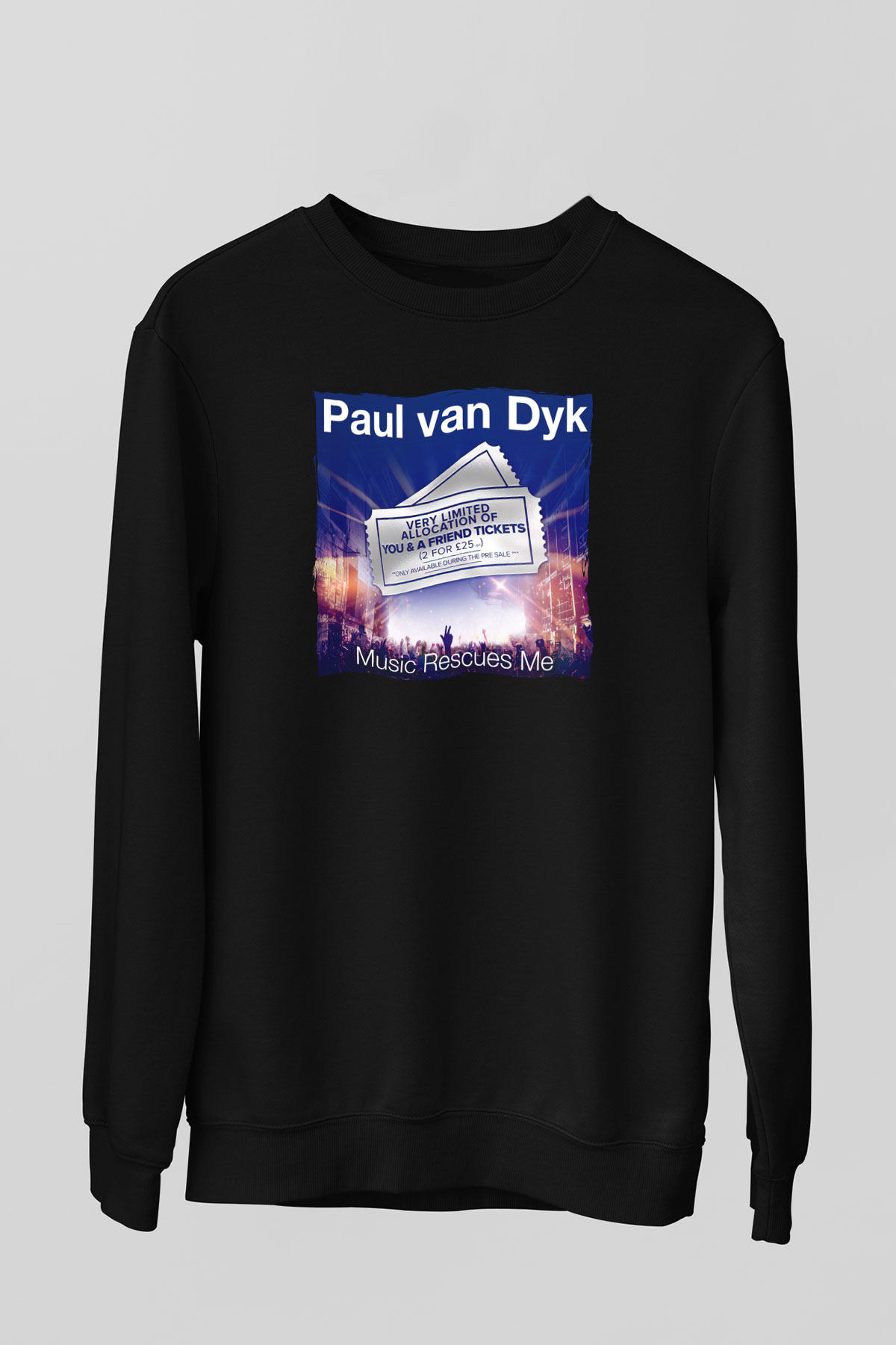 Paul Van Dyk Siyah Unisex Sweatshirt