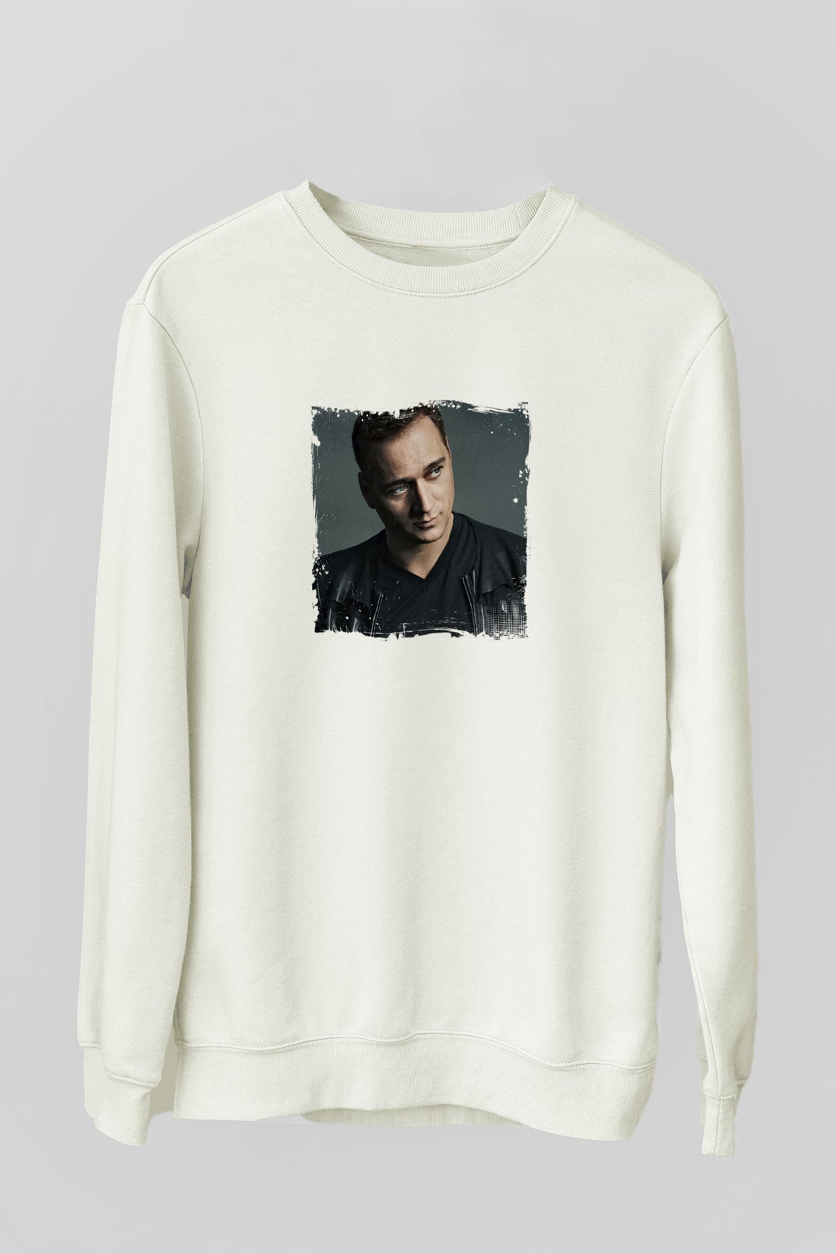 Paul Van DykBaskılı Beyaz Sweatshirt