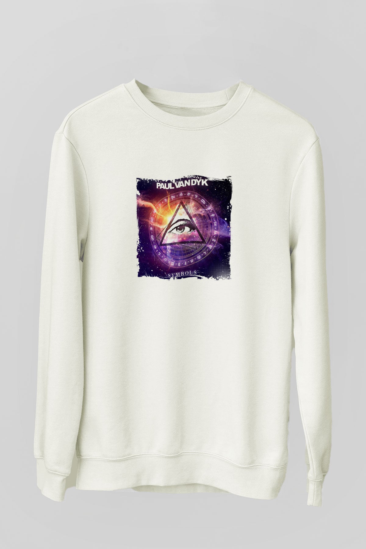 Paul Van DykBaskılı Beyaz Sweatshirt