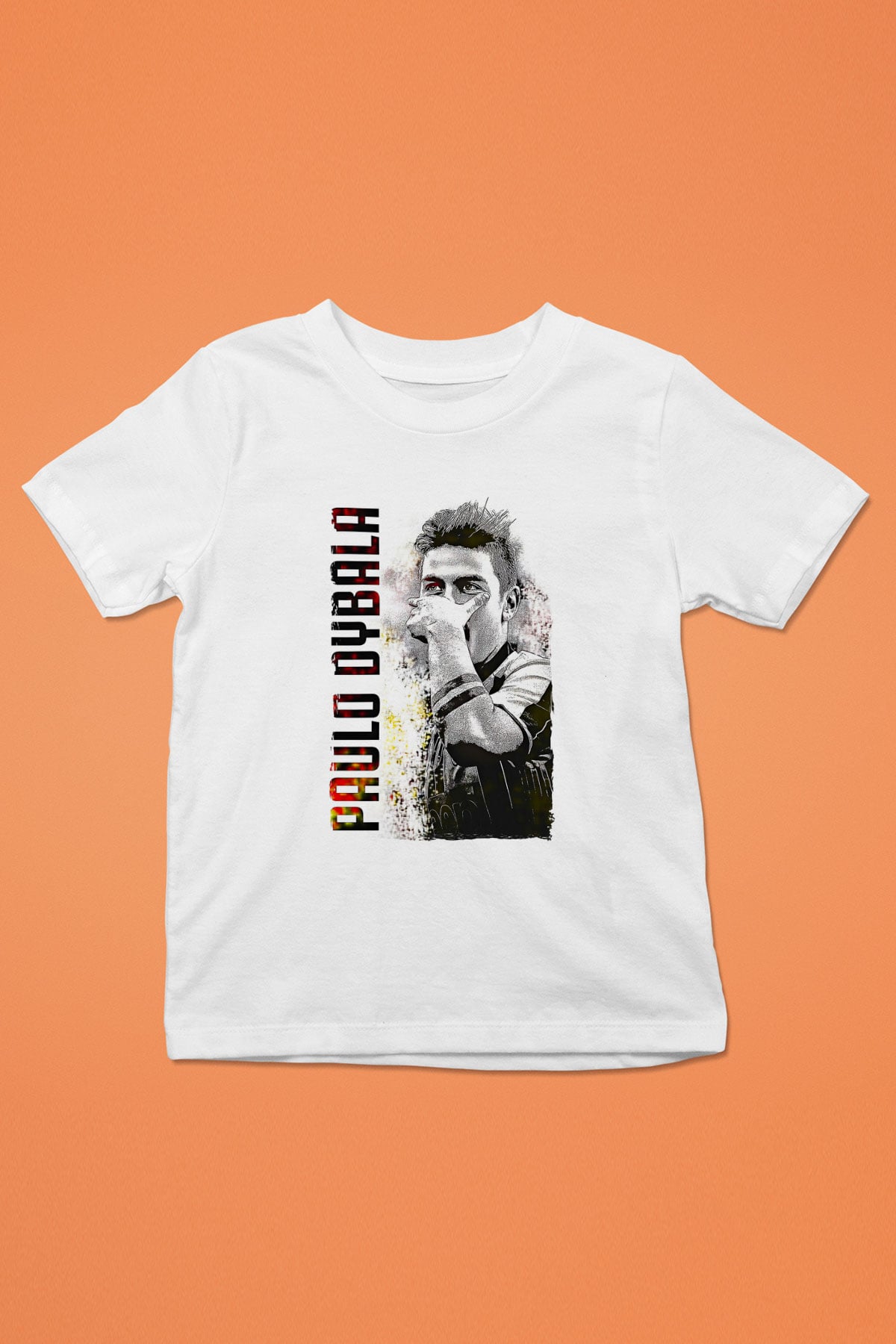 Paulo Dybala Baskılı Beyaz Unisex Beyaz Çocuk Tişört - Tshirt