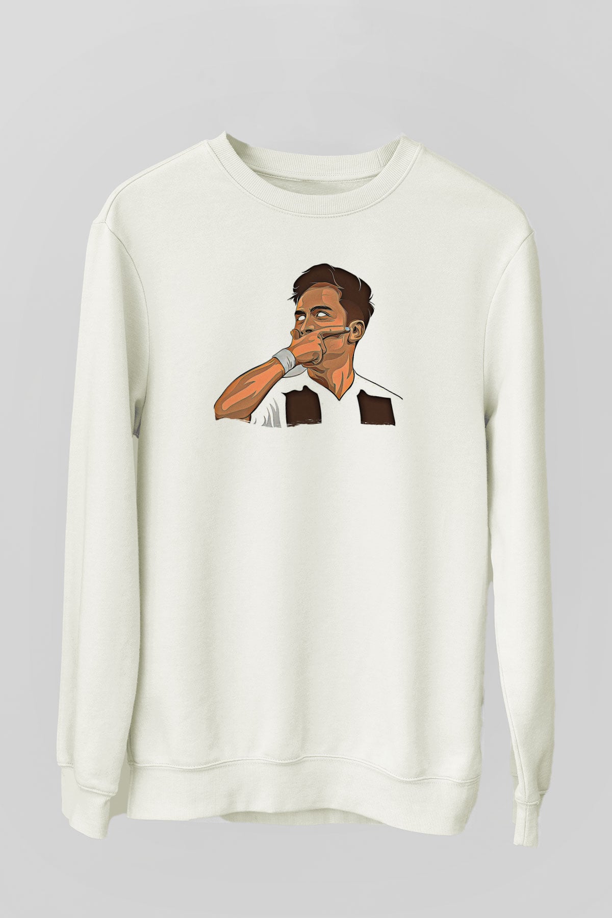 Paulo Dybala Baskılı Beyaz Unisex Sweatshirt