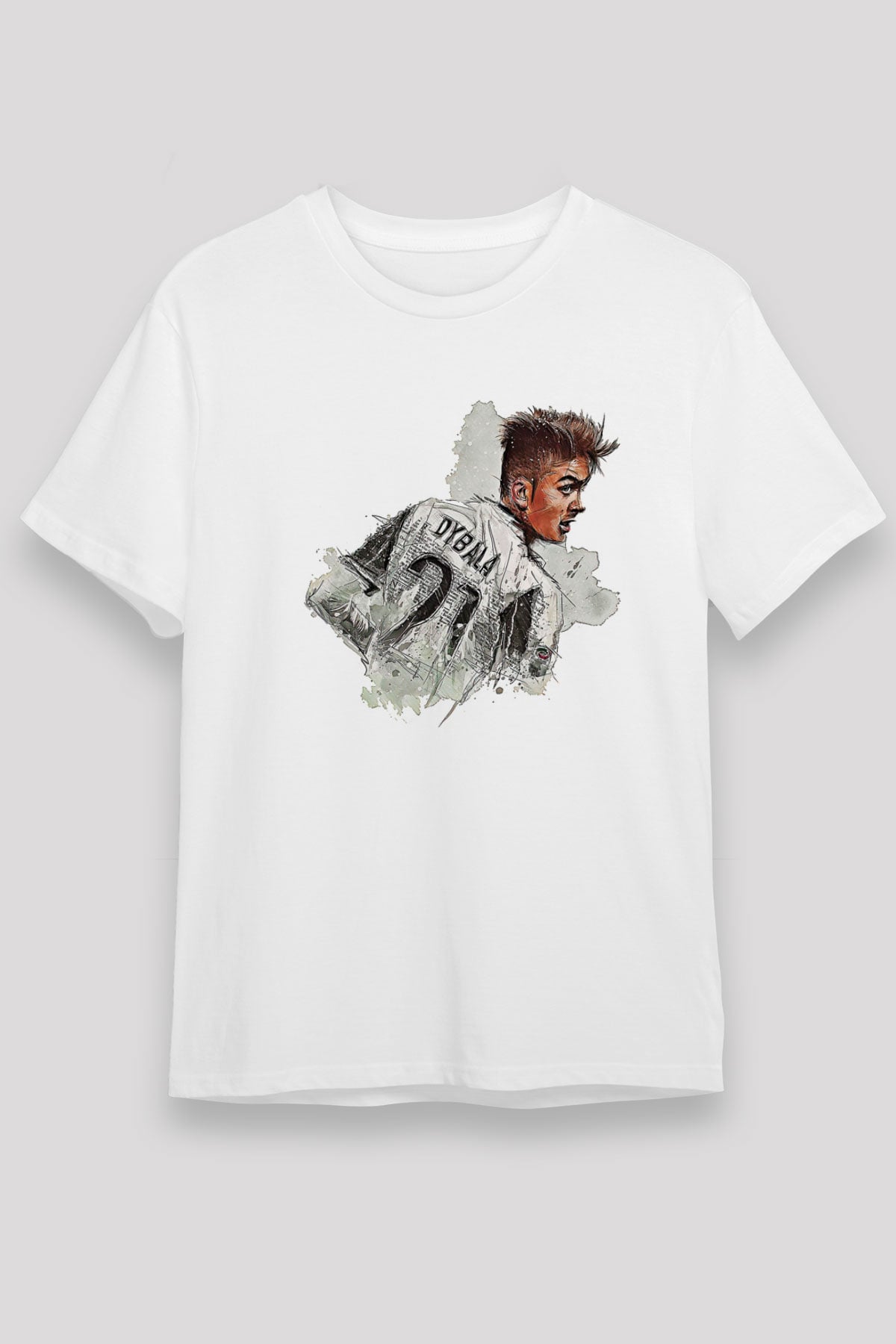 Paulo Dybala Baskılı Unisex Beyaz Tişört - Tshirt