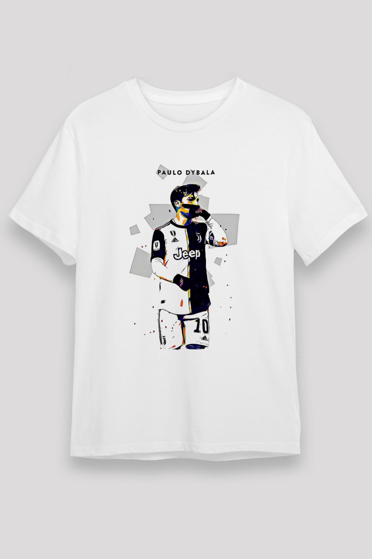 Paulo Dybala Baskılı Unisex Beyaz Tişört - Tshirt