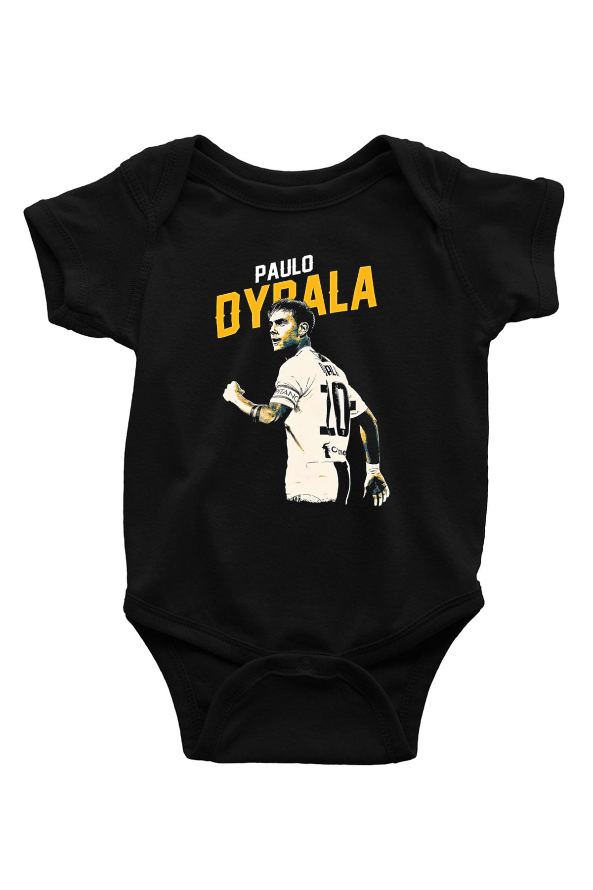 Paulo Dybala Baskılı Unisex Siyah Bebek Body - Zıbın