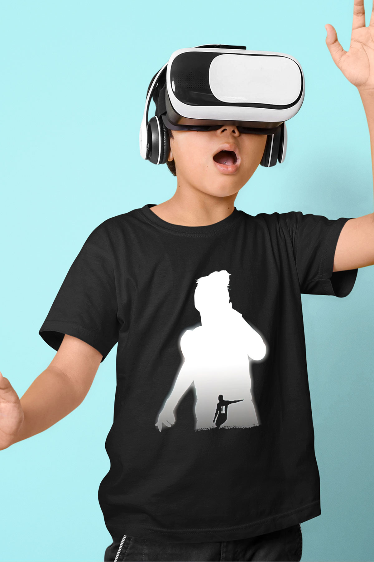 Paulo Dybala Baskılı Unisex Siyah Çocuk Tişört - Tshirt