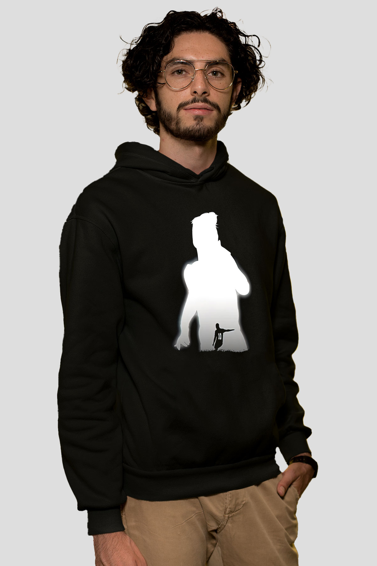 Paulo Dybala Baskılı Unisex Siyah Kapüşonlu Sweatshirt