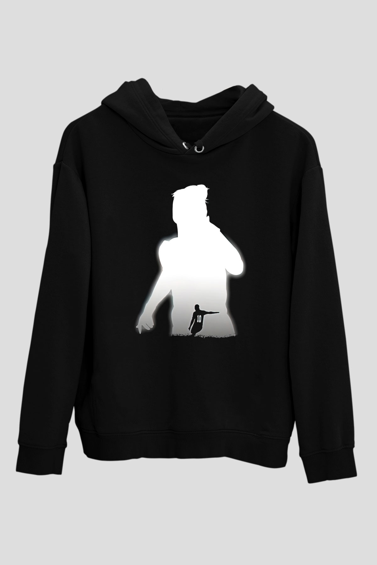Paulo Dybala Baskılı Unisex Siyah Kapüşonlu Sweatshirt