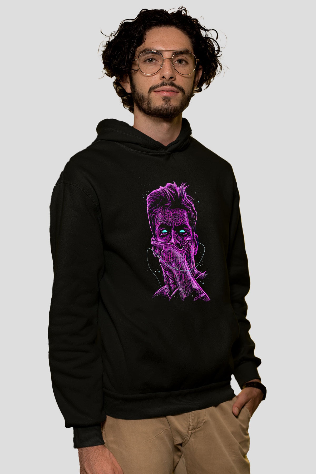 Paulo Dybala Baskılı Unisex Siyah Kapüşonlu Sweatshirt
