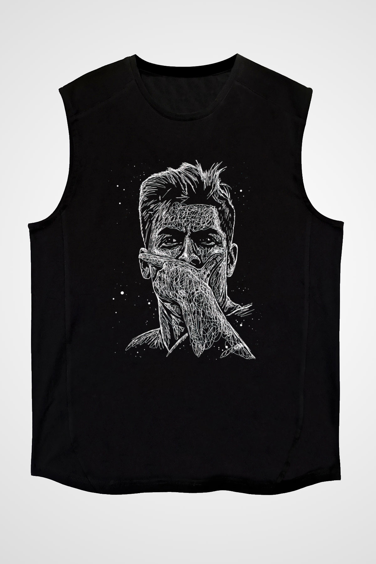 Paulo Dybala Baskılı Unisex Siyah Kolsuz Tişört - Tshirt