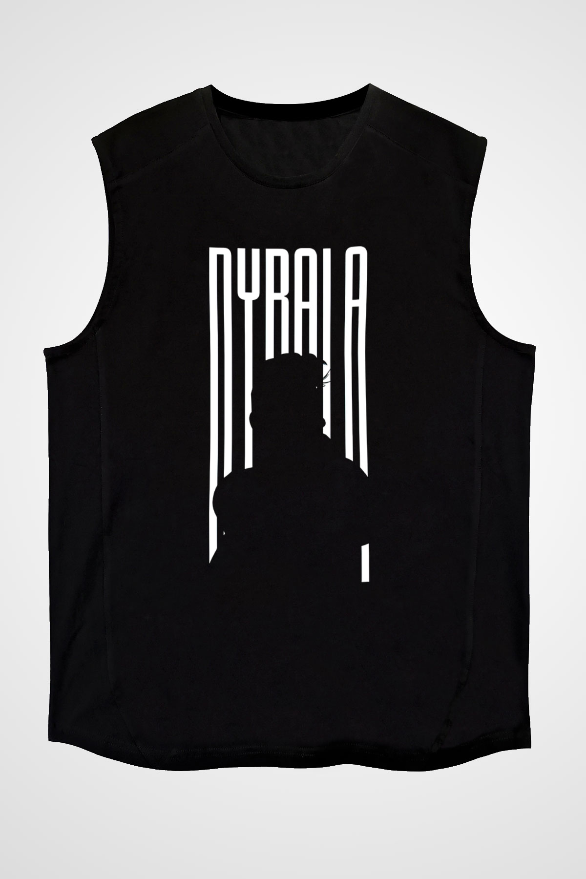 Paulo Dybala Baskılı Unisex Siyah Kolsuz Tişört - Tshirt