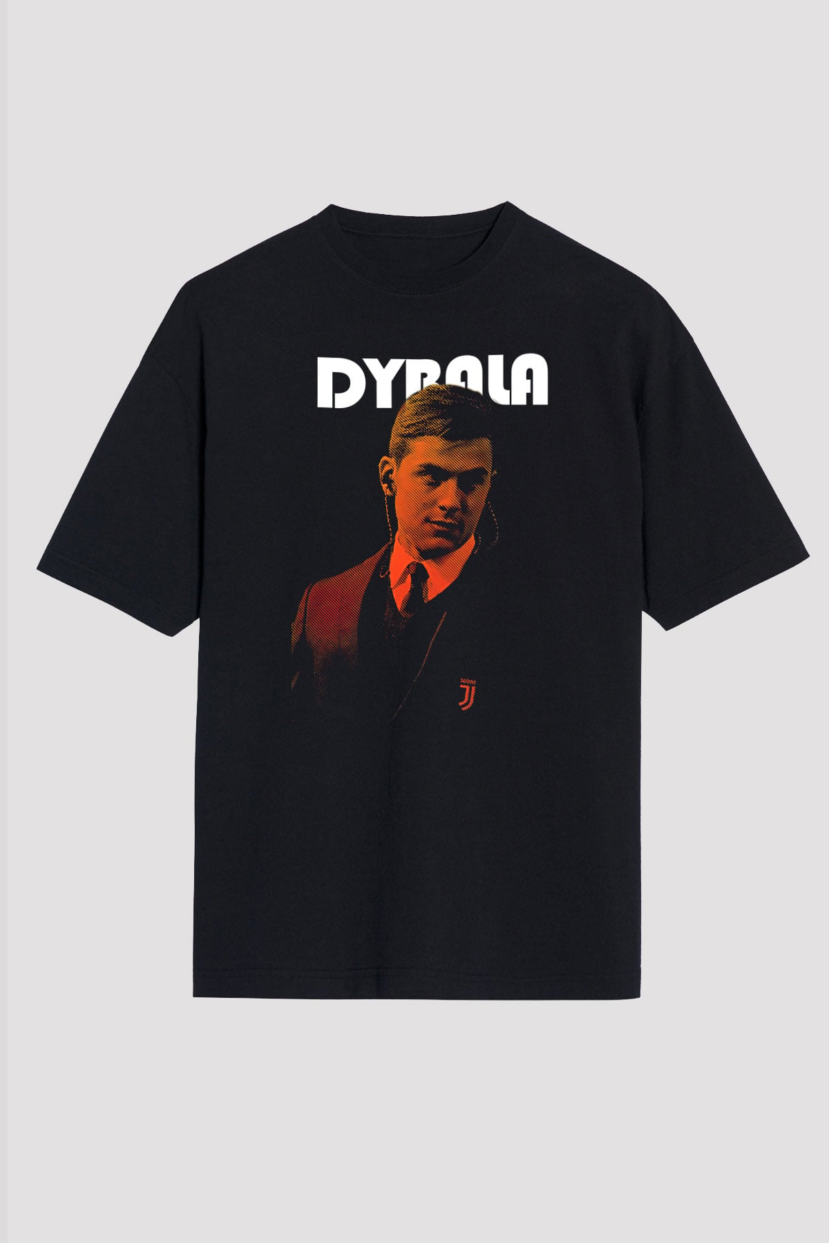 Paulo Dybala Baskılı Unisex Siyah Oversize Tişört - Tshirt