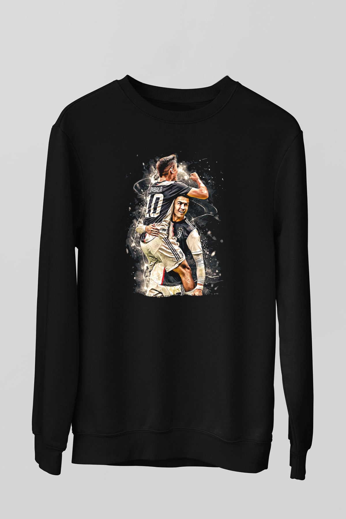 Paulo Dybala Baskılı Unisex Siyah Sweatshirt