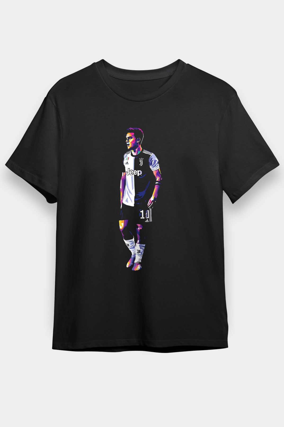 Paulo Dybala Baskılı Unisex Siyah Tişört - Tshirt