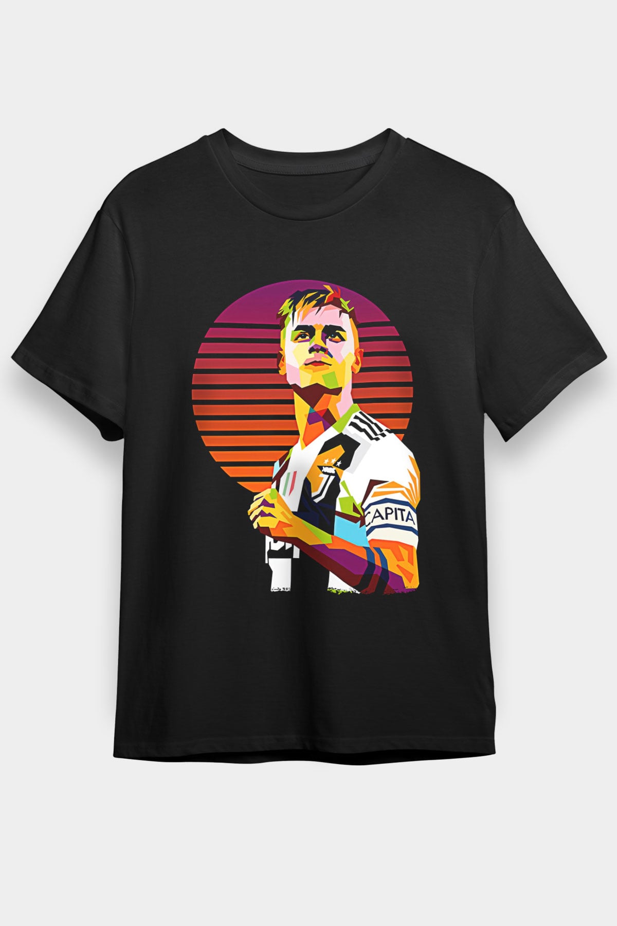 Paulo Dybala Baskılı Unisex Siyah Tişört - Tshirt