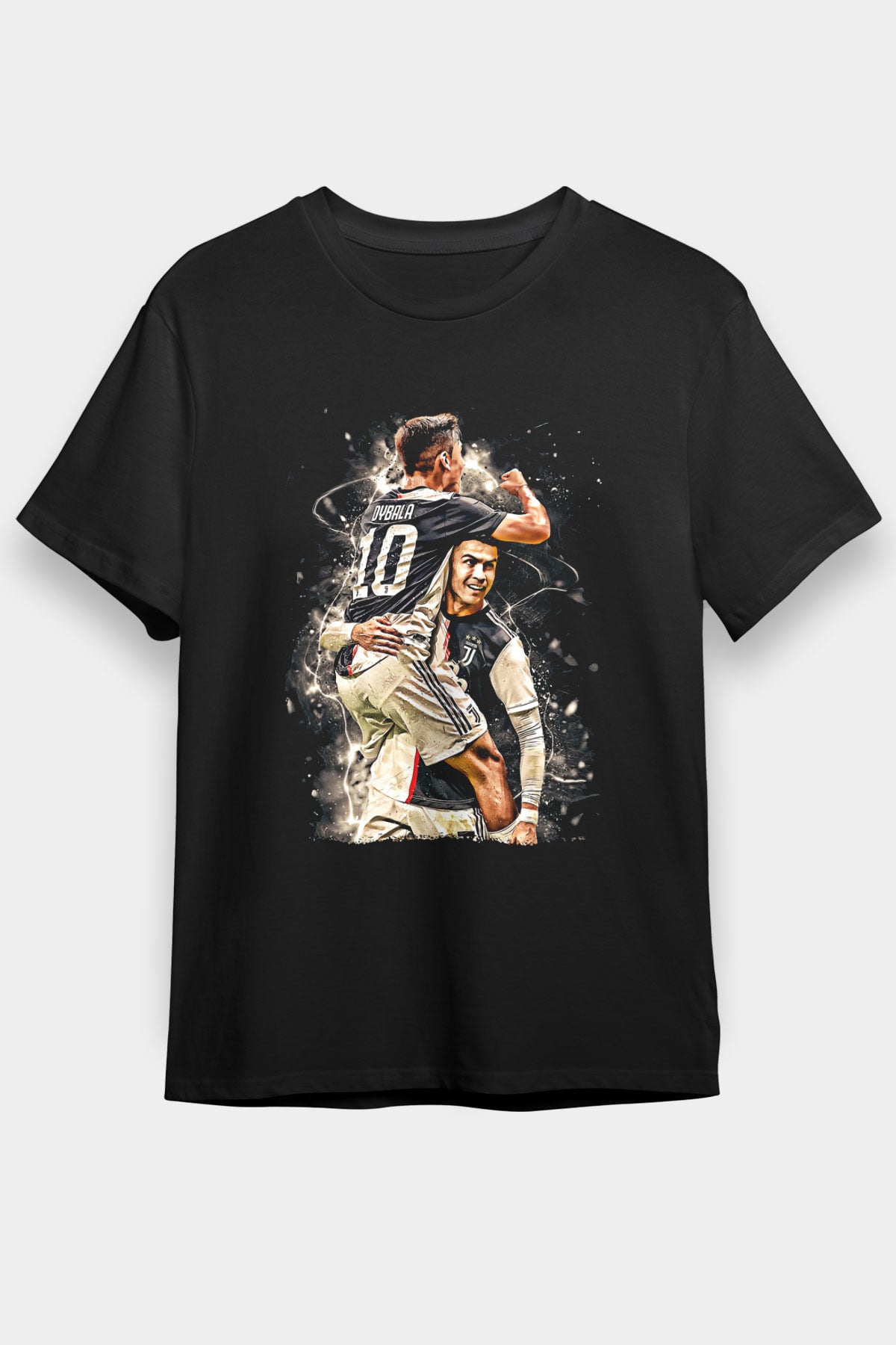 Paulo Dybala Baskılı Unisex Siyah Tişört - Tshirt