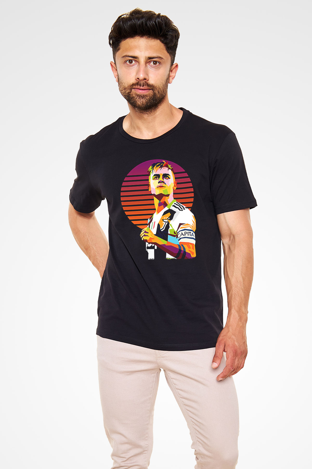 Paulo Dybala Baskılı Unisex Siyah Tişört - Tshirt